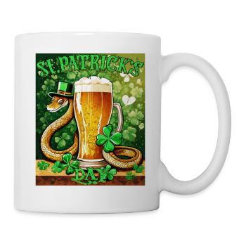 JOUR DE LA SAINT-PATRICK SERPENT BIÈRE TRÈFLE - Mug blanc - blanc - Droite