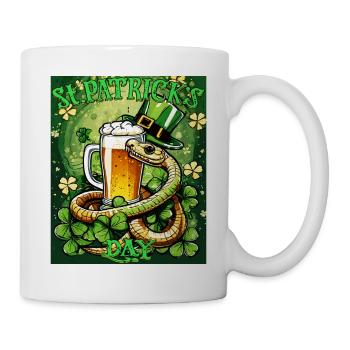 JOUR DE LA SAINT-PATRICK SERPENT BIÈRE TRÈFLE - Mug blanc - blanc - Droite