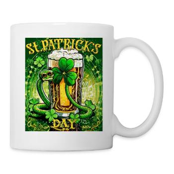 JOUR DE LA SAINT-PATRICK SERPENT BIÈRE TRÈFLE - Mug blanc - blanc - Droite
