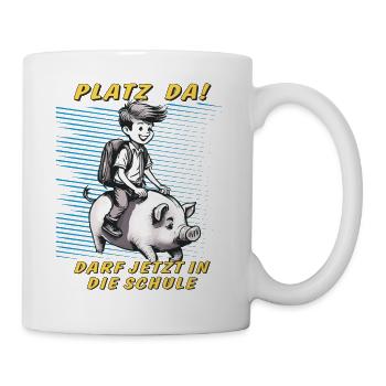INIZIA LA SCUOLA DEL RAGAZZO DEL MAIALE - Tazza - bianco - Destra