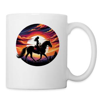 Fille Quarter Horse - Mug blanc - blanc - Droite