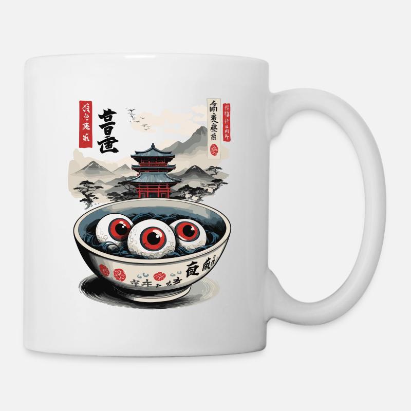 Ukiyo-E Horreur Occulte Halloween Japon Art - Mug blanc - blanc