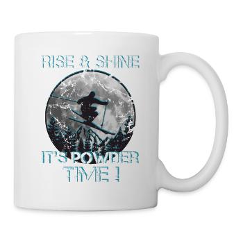 Ski Rise and shine It's powder Time - Mug - white - Right