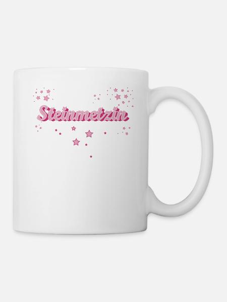 Handwerker Abschluss-Geschenk Steinmetzin - Tasse - Weiß