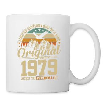 Vintage 1979 Geburtstag - Original und Einzigartig - Tasse - Weiß - Rechts