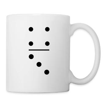 Lustiger Domino Stein 4 3 Karneval - Tasse - Weiß - Rechts