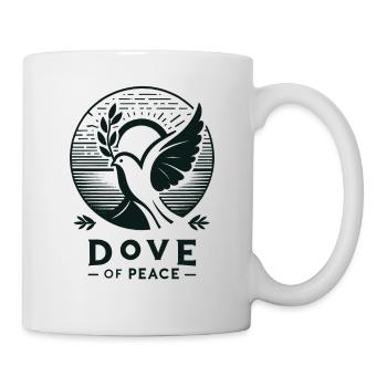 Lever de soleil serein : Colombe de la paix T-shirt - Mug blanc - blanc - Droite