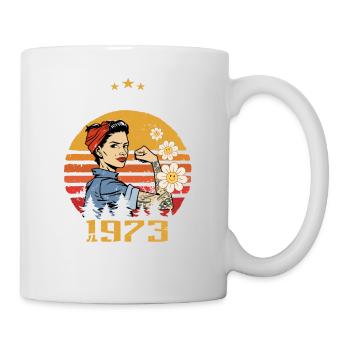 51 years old - Born in February 1973 - Mug - white - Right