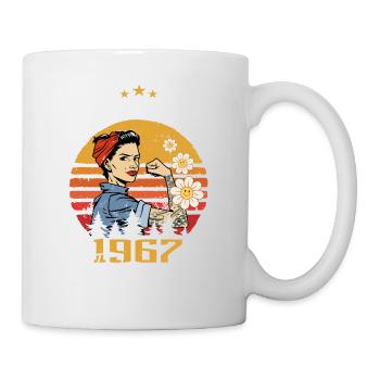 57 years old - Born in February 1967 - Mug - white - Right