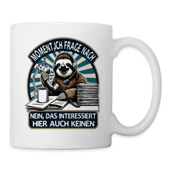 Attendez une minute, je demande non, ça m’intéresse - Mug blanc - blanc - Droite