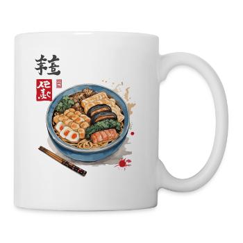 Ukiyo-E Ramen Iconic Vintage Japan Streetwear - Mug blanc - blanc - Droite