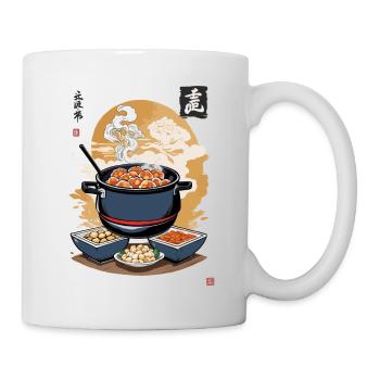 Japanischer Ukiyo-E Food leckere Vintage Aesthetic - Tasse - Weiß - Rechts
