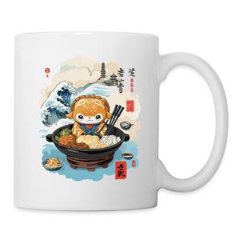 Shabu Shabu Ukiyo-E Kawaii Japanese Food Design - Mug - white - Right