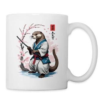 Lustigers Japan Vintage Samurai Otter Anime Design - Mug - white - Right