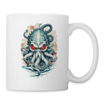 Yokai Tentakeln Seeungeheuer Dämon Vintage Japan - Tasse - Weiß - Rechts