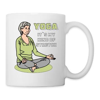 YOGA, C’EST MON GENRE D’ÉTIREMENT - Mug blanc - blanc - Droite