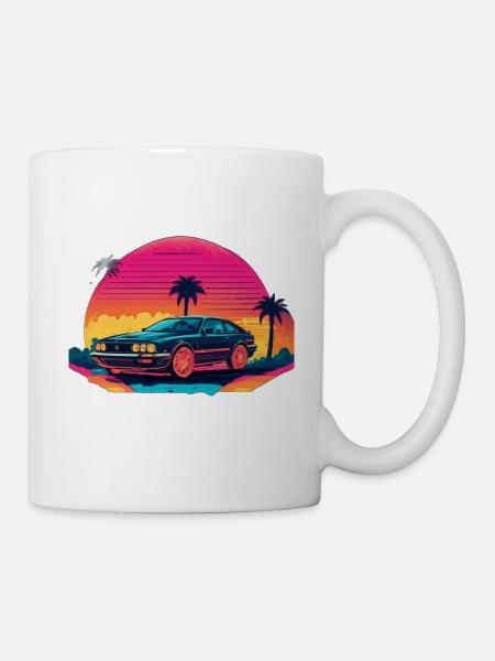 Vintage car - Mug - white