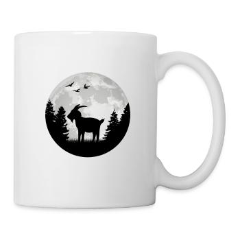 Chèvres, Lune, Chèvre Hôte, Chèvre - Mug blanc - blanc - Droite