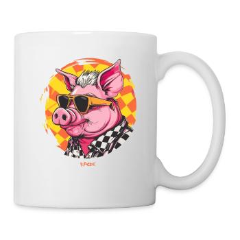 Coole Sonnenbrillen Sau - Tasse - Weiß - Rechts