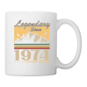 Legendary Since 1974 Vintage Birthday Gift - Mug - white - Right