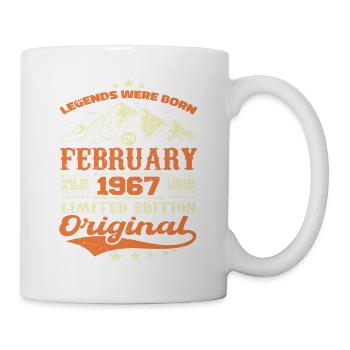 Birthday Gift 57 Years Born In February 1967 - Mug - white - Right