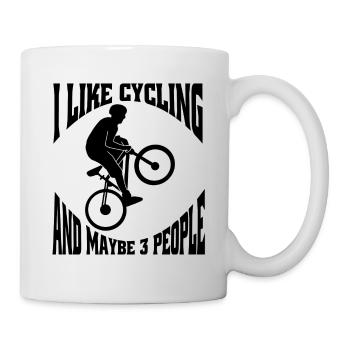 Fahrrad Radfahrer Fahrradfahrer Radfahren Radeln - Tasse - Weiß - Rechts