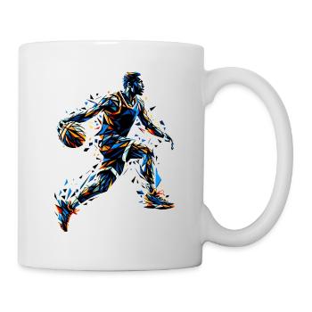 Polygon Art Basketball Player Basketballer - Mug - white - Right