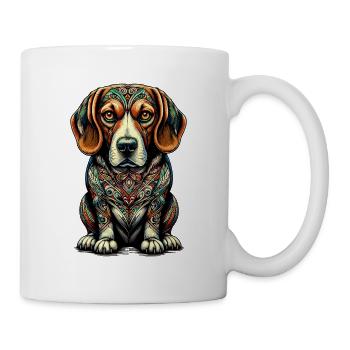 Mandala Art Beagle Dog Beagles Beag - Mug - white - Right