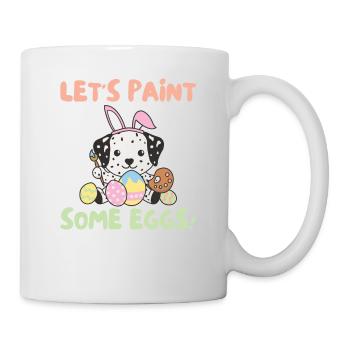cute dogs for easter dalmatians - Mug - white - Right