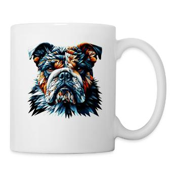 Polygone Art bouledogue bouledogues anglais - Mug blanc - blanc - Droite