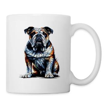 Polygone Art bouledogue bouledogues anglais - Mug blanc - blanc - Droite