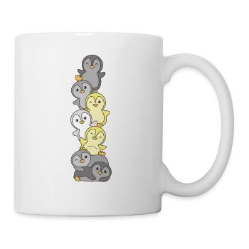 Demigender Flag Pride LGBTQ süße Pinguin - Tasse - Weiß - Rechts
