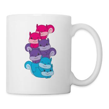 androgyn Flag Pride LGBTQ süße Eichhörnchen - Tasse - Weiß - Rechts