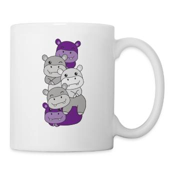grisdrapeau sexuel fierté lgbtq hippopotame mignon - Mug blanc - blanc - Droite