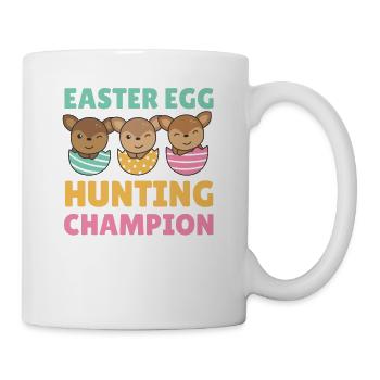 cerf mignon pour Pâques avec des œufs de Pâques cerf - Mug blanc - blanc - Droite