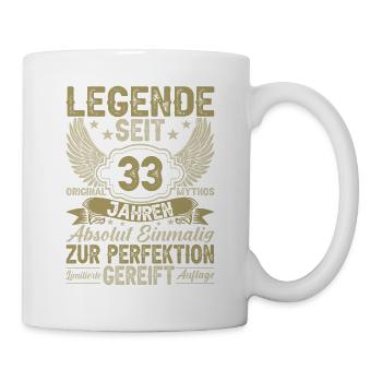Jubiläumslegende - 33 Jahre - Tasse - Weiß - Rechts