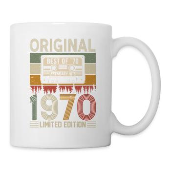 Legendär 1970 Geboren - Tasse - Weiß - Rechts