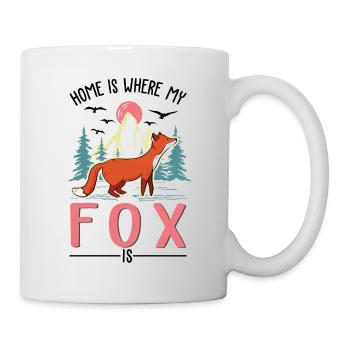 Fuchs Geschenk Rotfuchs - Tasse - Weiß - Rechts