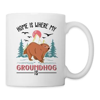 Groundhog Home Groundhog Day Marmot - Mug - white - Right