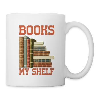 When I Think About Books, I Touch My Shelf 5 - Mug - white - Right