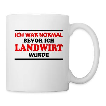 Landwirt Spruch Traktor Lustiges Landwirt Geschenk - Tasse - Weiß - Rechts