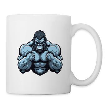 Gorilla Gym Bodybuilding Muskeln Beast - Tasse - Weiß - Rechts