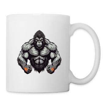 Gorilla Beast Bodybuilding Muskeln Gym - Tasse - Weiß - Rechts