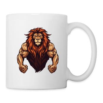 Löwe Bodybuilding Fitness Martial Arts MMA - Tasse - Weiß - Rechts