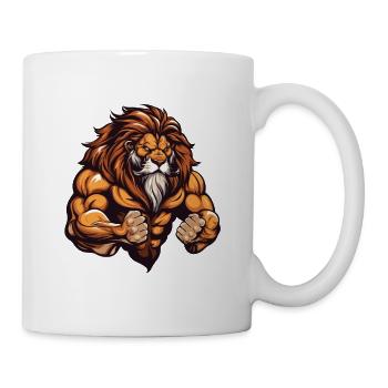 Löwe Gym Fitness Martial Arts MMA - Tasse - Weiß - Rechts