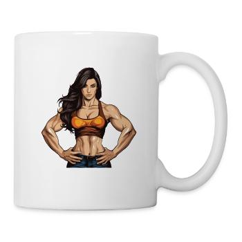 Femme Fitness Muscles Workout Gym Fille - Mug blanc - blanc - Droite