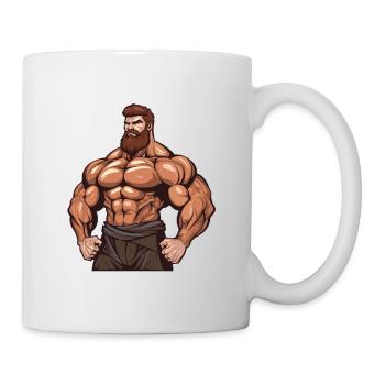 Workout Bodybuilder Gym Muscles Bodybuilding - Mug - white - Right