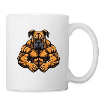 Hund Muskeln Fitness Martial Arts MMA - Tasse - Weiß - Rechts