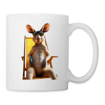 Kangourou Australie Marsupiaux sauvages Kangourous mignons - Mug blanc - blanc - Droite