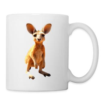 Kangourou Australie Marsupiaux sauvages Kangourous mignons - Mug blanc - blanc - Droite